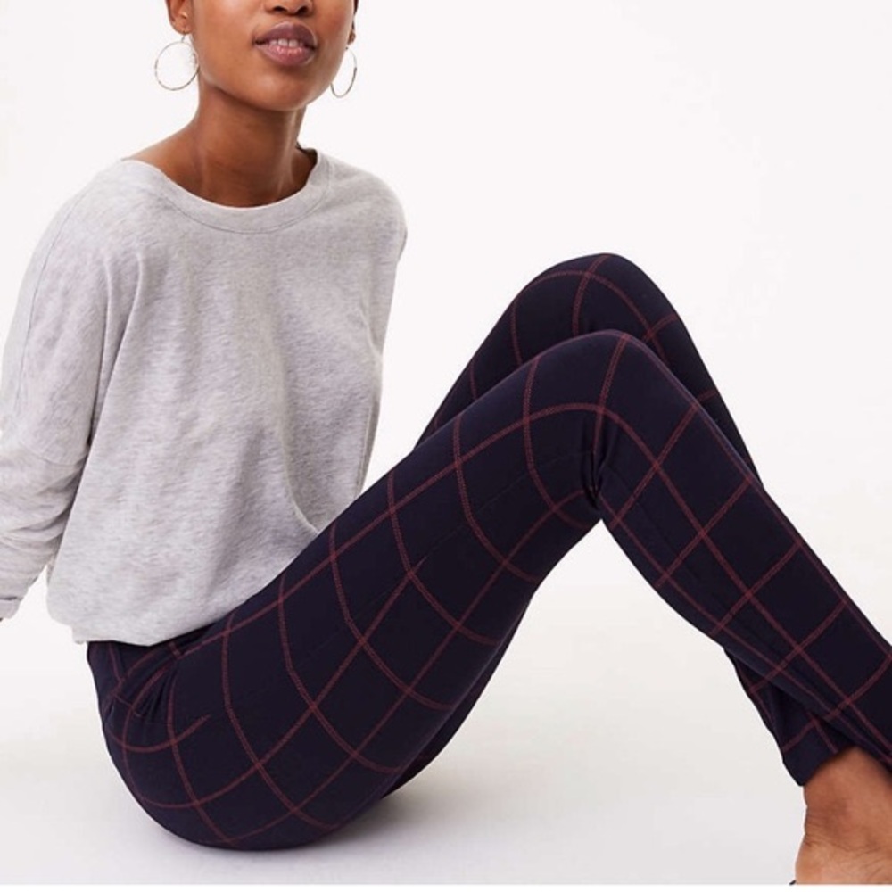 LOFT Plaid Ponte Leggings